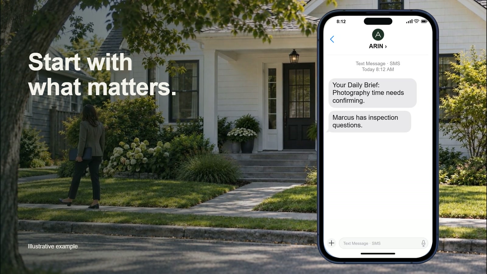 ARIN Daily Brief sample beside the words Start with what matters.